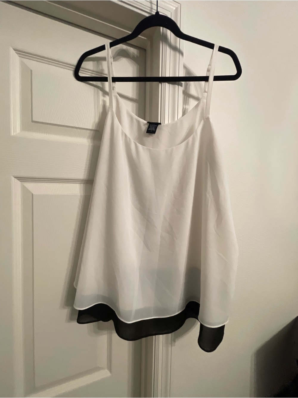 torrid White Tank Top with Black Trim. Size 2